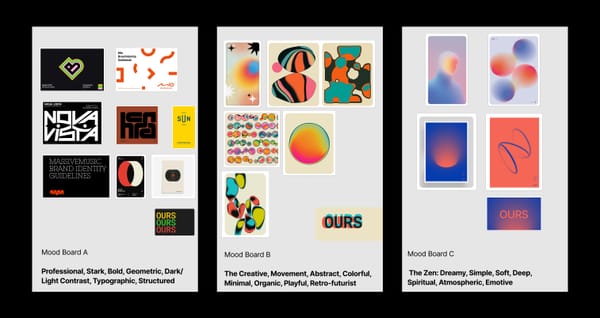 Mood boarding for a new brand